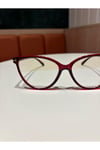 River Bordo Cat eye Metal Aksesuarlı Mavi Işık Korumalı Blue Block Gözlük 58 ekartman