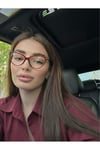 River Bordo Cat eye Metal Aksesuarlı Mavi Işık Korumalı Blue Block Gözlük 58 ekartman