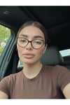 River Kahverengi MEtal Aksesuarlı Cat eye 58 Ekartman Mavi ışık korumalı ekran okuma gözlük