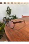 Roller Yuvarlak Leopar Desenli Unisex Kadın Erkek Popüler Gözlük Mavi Işık Korumalı Gözlük
