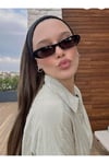 Sainte Siyah Sainte Minik Çekik Retro Güneş Gözlüğü Popüler Model