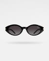 Shine Siyah Degrade Trend Oval Güneş Gözlüğü Black Unisex 2026 Kolleksiyon