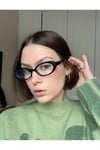 SİYAH CAT EYE RETRO MODEL POPÜLER MAVİ IŞIK KORUMALI GÖZLÜK