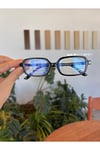 Square Siyah Dikdörtgen Trend Miux Ekran okuma Gözlüğü unisex 2025 Sezon