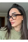 Stane Leopar Kalın Çerveçe Popüler 2168 Mavi Işık Korumalı Blue Block Şeffaf Ekran Gözlüğü