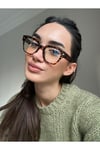Stane Leopar Kalın Çerveçe Popüler 2168 Mavi Işık Korumalı Blue Block Şeffaf Ekran Gözlüğü