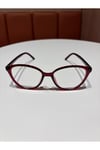 Victoria Bordo Cat Eye Mavi Işık Korumalı Blue Block Gözlük (küçük - orta )