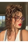 Victoria Bordo Cat Eye Mavi Işık Korumalı Blue Block Gözlük (küçük - orta )