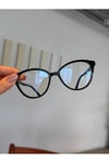 Victoria Siyah Cat Eye 49 ekartman Mavi Işık Korumalı Gözlük (küçük - Orta boy )