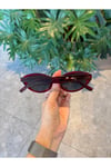 Wonderful Bordo CAt eye Güneş Gözlüğü Siyah Cam Popüler 2025 Trend
