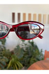 Wonderful Bordo CAt eye Güneş Gözlüğü Siyah Cam Popüler 2025 Trend