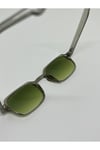 Yoda Unisex Küçük Dikdörtgen Retro Füme Çerçeve Yeşil Cam Uv400 Güneş Gözlüğü