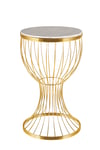Aldora Sehpa Gold Kaplama Mermer