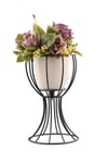 Anafor Saksılık Siyah 25 Cm Krem Saksı