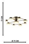 Arelon Ledli 9.Lu Avize Gold Kaplama