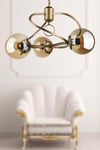Büklüm 3.lü Avize Eskitme Bal Cam