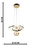 Dron 35.Lik Ledli Avize Gold Kaplama