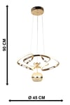 Dron 45.Lik Ledli Avize Gold Kaplama