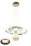 Dron 45.Lik Ledli Avize Gold Kaplama
