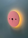 Dünya Pilli Aplik Pembe Ahşap