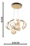 Fendi 50.lik Ledli Avize Gold Kaplama
