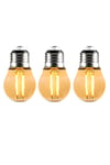 G45 Rustik Led 3 Adet Ampul Sarı Top