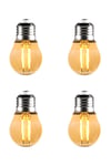 G45 Rustik Led 4 Adet Ampul Sarı Top