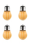 G45 Rustik Led 4 Adet Ampul Sarı Top