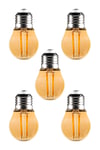 G45 Rustik Led 5 Adet Ampul Sarı Top