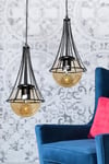 Lapis 2.li Siyah Bal Camlı Avize