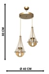 Lapis 2.li Eskitme Bal Camlı Avize