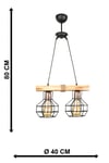 Lumenia 2.Li Ahşap Avize