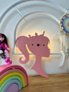 Prenses Pilli Aplik Pembe Ahşap