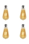Rustik Led 4 Adet Ampul Sarı Armut