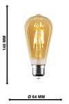 Rustik Led Ampul Sarı Armut
