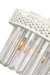 Sitrus 2.li Beyaz Lux Kristal Taşlı Avize