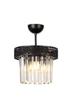 Sitrus 2.li Siyah Lux Kristal Taşlı Avize