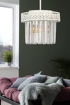 Sitrus 2.li Beyaz Lux Kristal Taşlı Avize