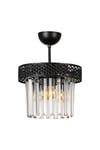 Sitrus 2.li Siyah Lux Kristal Taşlı Avize