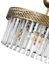 Sitrus 4.lü Eskitme Lux Kristal Taşlı Avize