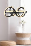 Space 3 Renk Ledli Avize Siyah 30.luk