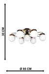 Stelo 7.Li Elips Avize Gold Kaplama