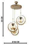 Titan 3.Lü Avize Eskitme Bal Cam