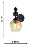 Velas Aplik Siyah Bal Cam