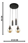 Veloce Ledli 4.lü Avize Gold