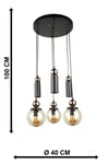Veloce Ledli 6.lı Avize Gold