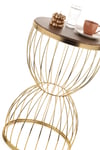 Venezia Sehpa Gold Kaplama Ceviz