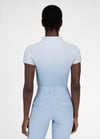 Ombré Kısa Kollu Binici Bluzu (Aqua)