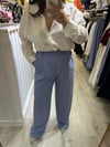 Beli Lastikli Bebe Mavi Palazzo Pantolon
