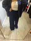 Beli Lastikli Bol Paça Pantolon Lacivert 